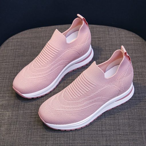 main image4New Women Platform Sneakers Spring Fashion Women Vulcanize Shoes Lace up Mesh Breathable Women Casual Shoes