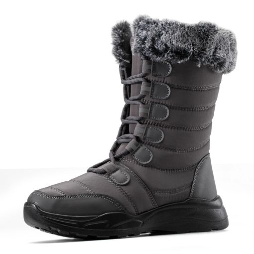 main image4Women Boots 2022 New Winter Boots For Women Super Warm Snow Boots Lace Up Flat Bottine