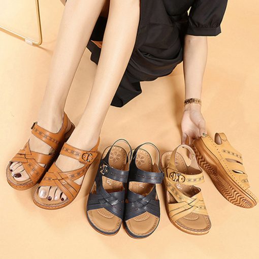 main image52022 Beach Sandals Women Summer Shoes Thick Sole Women Wedges Sandals Ladies Summer Holiday Shoes Big