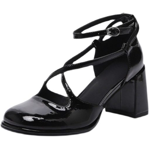 main image5High Heels Mary Janes Women Shoes Lolita Thick Platform Pumps 2022 New Summer Sandals Retro Ladies