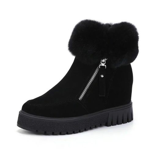 main image5New Women Boots Winter Outdoor Keep Warm Fur Boots Waterproof Women s Snow Boots Thick Heel