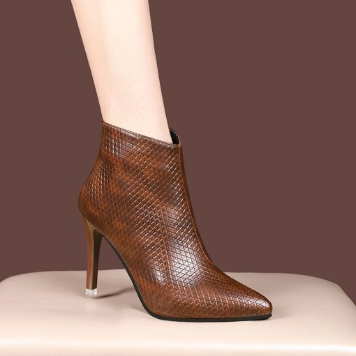 Women’s Side Zip Fashion Pointed Toe Ankle BootsBootsmainimage0Women-Ankle-Boots-Side-Zip-Pointed-Toe-9-5CM-Kitten-Heels-Booties-Comfortable-Female-Ladies-Shoes