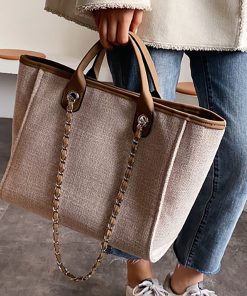 Women tote bag Designer Female shoulder bag casual Chain Messenger bags Beach Canvas Leisure handbags women's bag 2022 trend