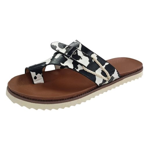 Summer Sandals For Women Comfy Platform Flat Shoes Retro Open Toe Slippers Ladies Casual Flip Flops Outdoor Roman Sandals Shoes