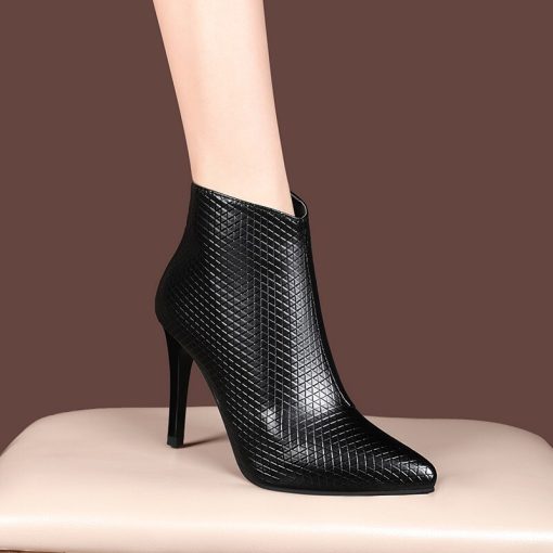 Women’s Side Zip Fashion Pointed Toe Ankle BootsBootsmainimage4Women-Ankle-Boots-Side-Zip-Pointed-Toe-9-5CM-Kitten-Heels-Booties-Comfortable-Female-Ladies-Shoes