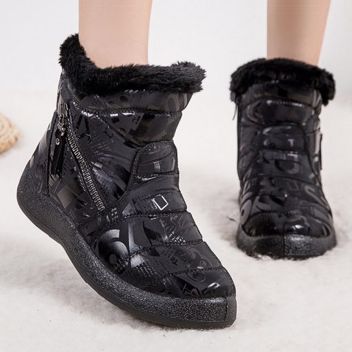 Women’s Waterproof Snow Bootsvariant image0Boots Women Waterproof Snow Boots For Winter Shoes Women 2022 Keep Warm Ankle Boots Low Heels