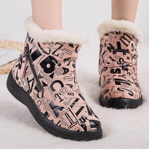 Women’s Waterproof Snow Bootsvariant image1Boots Women Waterproof Snow Boots For Winter Shoes Women 2022 Keep Warm Ankle Boots Low Heels