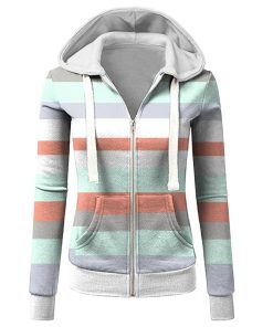 Women’s Autumn Winter Hooded Sweatshirtsvariant image2Autumn Women s Hooded Sweatshirt Color Block Casual Drawstring Slim Fit Long Sleeve Pullover Hoodies Hooded