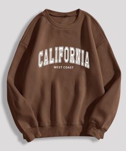 Women’s Oversize California Sweatshirtsvariant image2Women Oversized Sweatshirt California Letter Print O neck Long Sleeve Vintage Pullovers Female Casual Autumn Spring