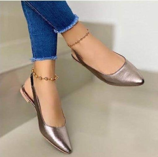 Summer Wedges Sandals Women Shoes Classic Pointed Toe Buckle Ankle Shoes for Female Solid Color Sexy Slingback Slippers