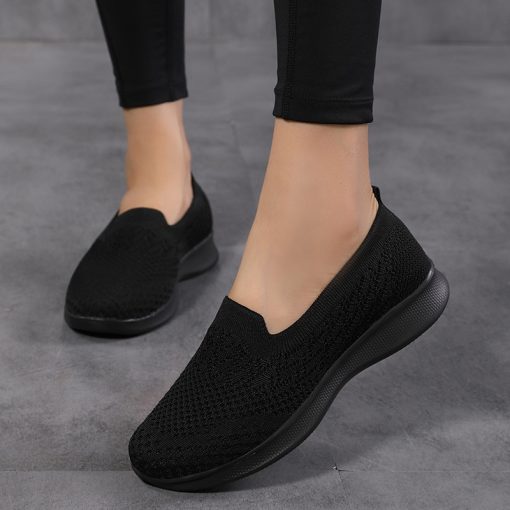 variant image12022 Women Sneakers Outdoor Breathable Sneakers Women Walking Shoes Women Loafers Chunky Sneakers Slip on Shoes