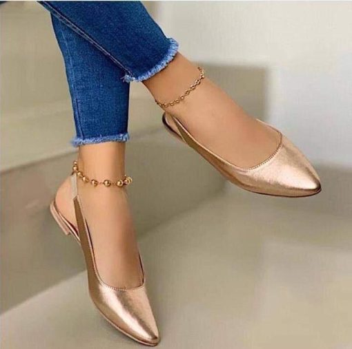 Summer Wedges Sandals Women Shoes Classic Pointed Toe Buckle Ankle Shoes for Female Solid Color Sexy Slingback Slippers