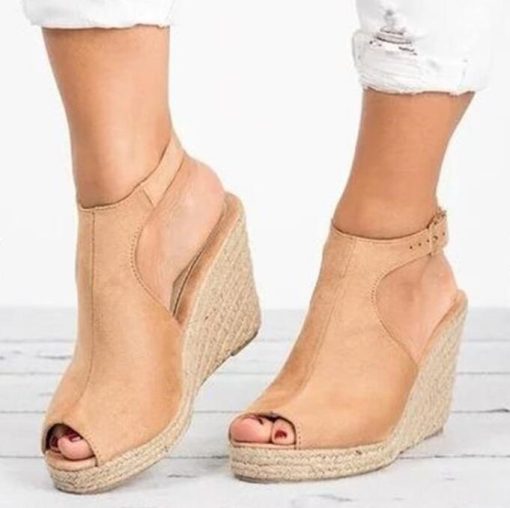 variant image3Plus Size 35 43 Platform Sandals Wedges Shoes For Women Heels Sandalias Mujer Summer Clog Womens