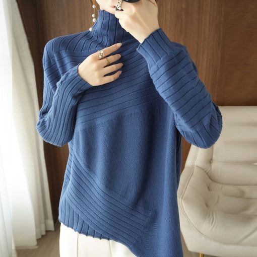 variant image62022 Autumn Winter Women Sweater Turtleneck Cashmere Sweater Women Knitted Pullover Fashion Keep Warm Loose Tops