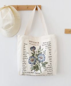 Retro Literary Canvas Women's Shoulder Shopper Bag Fashion Large Cotton Eco Shopping Ladies Handbags Tote Bags for Women