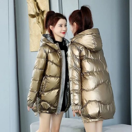 New Winter Jacket Parkas Women Coat Fur Collar Hooded Overcoat Female Jacket Parka Thick Warm Cotton Padded Outwear