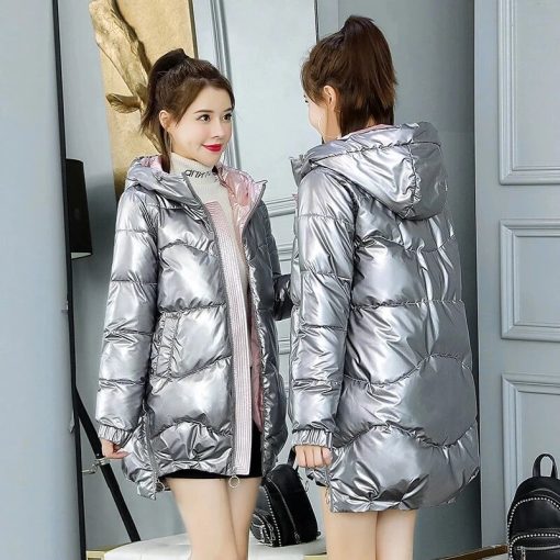 New Winter Jacket Parkas Women Coat Fur Collar Hooded Overcoat Female Jacket Parka Thick Warm Cotton Padded Outwear