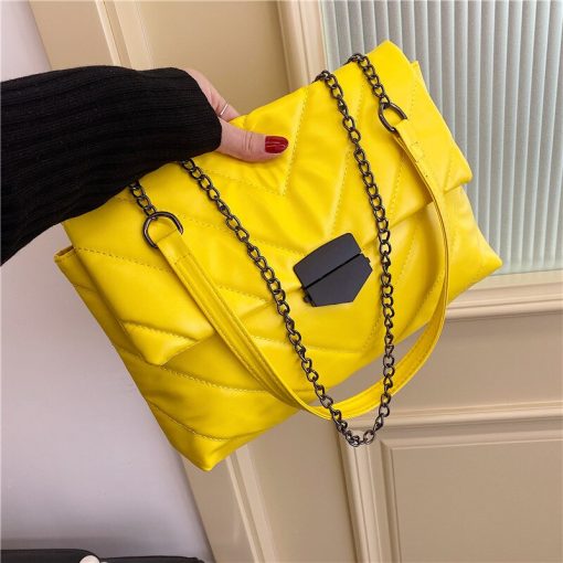 Chevron Flap Chain Strap Women's Bag Luxury Designer Female Shoulder Bag Candy Color Crossbody Bags for Women
