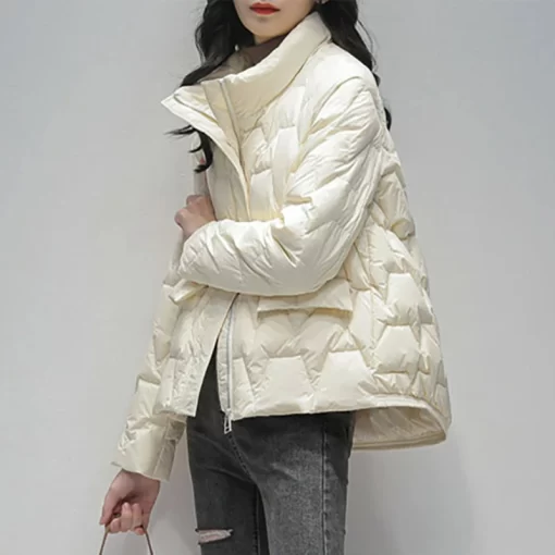 2022 New Women Autumn Winter White Duck Down Jacket Short Loose Coat.jpeg Q90.jpeg