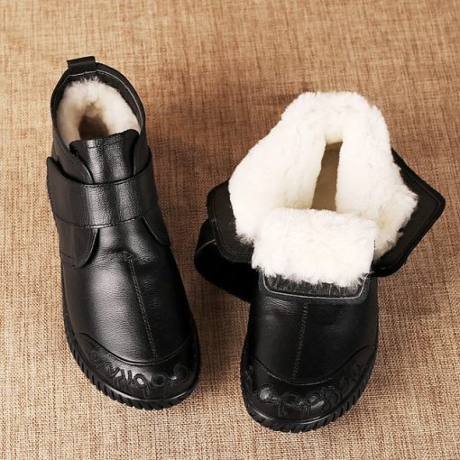 2022 New Women s Real Leather Ankle Boots Thick Bottom Plush Shoes Women Winter Warm Shoes.jpg 640x640