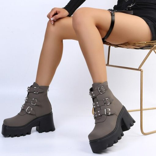 2022 Winter New Boots Warm Plush Gothic Side Zip Thick Sole Punk High Heels Ankle Boots.jpg 640x640