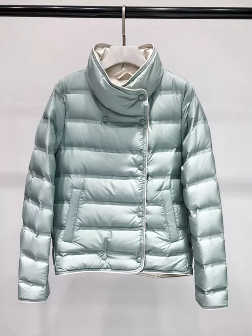 Ailegogo Winter Women Stand Collar Ultra Light Short Down Coat 90 White Duck Down Warm Single.jpg 1