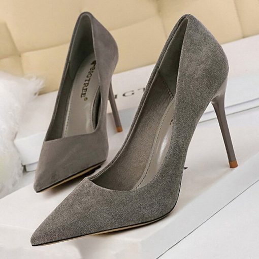 BIGTREE Shoes 2023 New Women Pumps Suede High Heels Shoes Fashion Office Shoes Stiletto Party Shoes.jpg 640x640