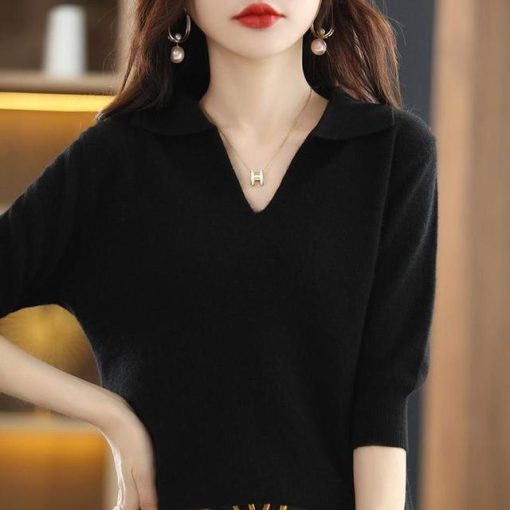 Korean Style Cashmere Sweater Winter 2022 Trend Sweaters Cardigan Woman Designer Cardigans Female Knitted Top Red.jpg 640x640