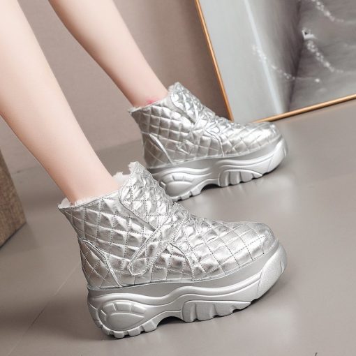 Platform Sneakers Winter Warm Shoes Women Snow Boots 2021 New Female Causal Shoes White Ankle Boots. Sneakers