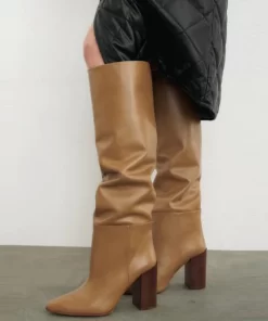 Women Genuine Leather Knee High Boots Winter Warm Shoes For Women Fashion Party Club Footwear