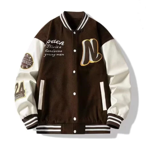 Spring and autumn retro quilted embroidered baseball uniform jacket men and women loose tide brand street.jpg 640x640
