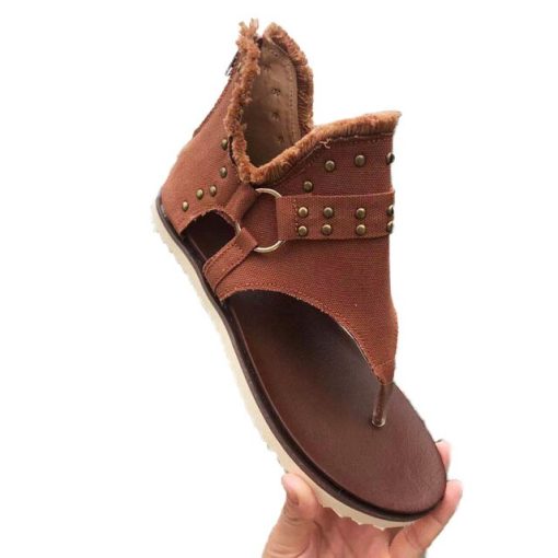 Summer Denim Shoes Women Chic Star Print Gladiator Sandals Ladies Punk Rivet Stud Fip Flops.jpg 640x640