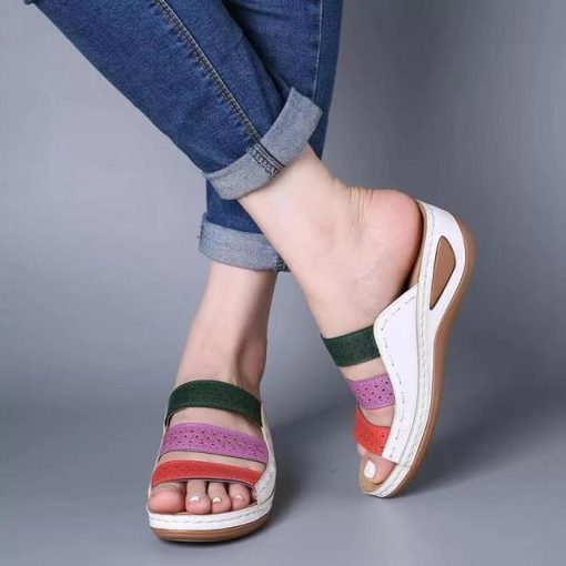 Summer Women Wedge Sandals Premium Orthopedic Open Toe Slippers Vintage Anti Slip Leather Casual Female Platform.jpg 640x640 1
