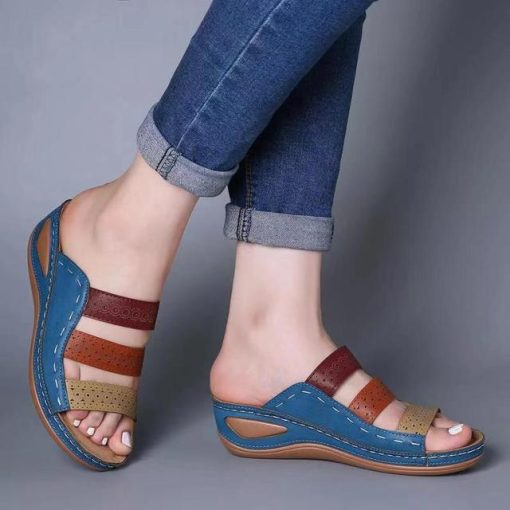 Summer Women Wedge Sandals Premium Orthopedic Open Toe Slippers Vintage Anti Slip Leather Casual Female Platform.jpg 640x640 2