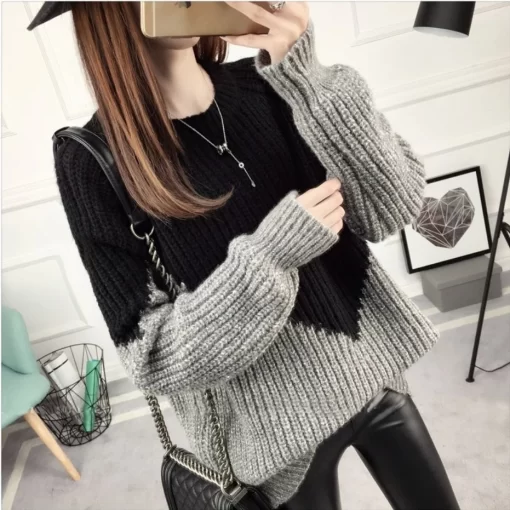 Sweaters for Women Tops Crochet Y2k Cashmere Luxury Striped Black Korean Style Vintage Ladies Sweater Knitted.jpg Q90.jpg