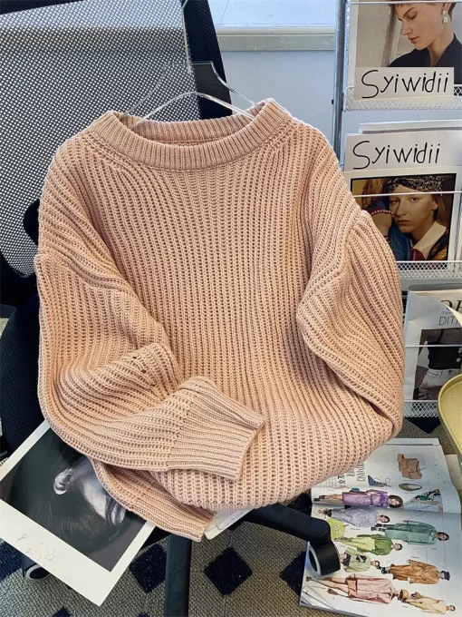 Syiwidii Oversized Sweaters for Women Knit Pullover Autumn Winter 2022 Long Sleeve Causal Fashion Elegant Ladies.jpg 6