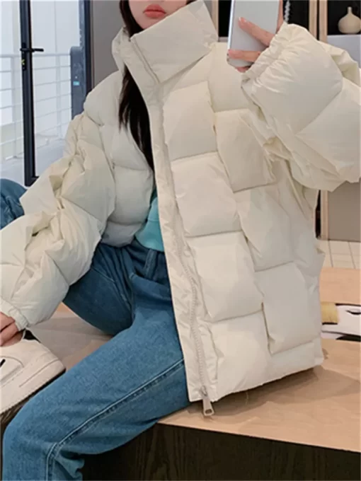 Winter Parkas for Women Autumn 2022 Korean Fashion Oversized Coats Weave Plaid Puffer Jacket Thicken Warm.jpg 4