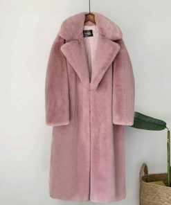 main image02022 New Women Winter Warm Faux Fur Coat Thick Women Long Coat Turn Down Collar Women