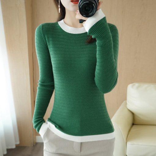 main image02022 Women s Cashmere Sweater Spring Autumn Top Slim Women s Pullover Knitted Sweater Pullover Soft