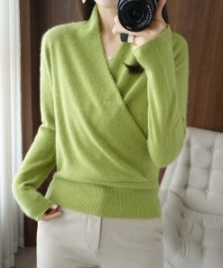 main image0BELIARST 100 pure wool cardigan ladies V neck top spring and autumn new thin cashmere sweater
