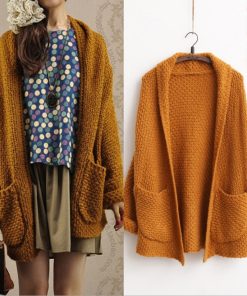 main image0New Winter Autumn Japan Style Mori Girl Mid Long Knitted Cardigans Women Gushhi Vintage Thick Sweater