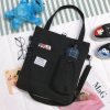 main image0Simple Women Package Print Cute Bear Canvas Bag Handbags Japanese Literary Shoulder Bag Casual Shopping Tote