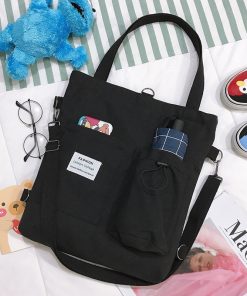 main image0Simple Women Package Print Cute Bear Canvas Bag Handbags Japanese Literary Shoulder Bag Casual Shopping Tote
