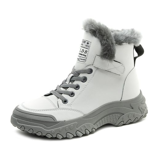 main image0Winter Platform Shoes for Women 2022 Designer Luxury Sneakers Girls Plush Sports Shoes Flats Snow Fur
