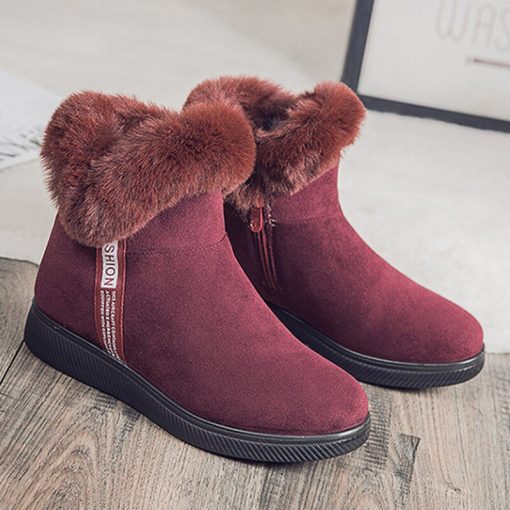main image0Winter Snow Ankle Boots For Women Casual Woman Shoe Suede Winter Boots Zipper Female Plush Furry