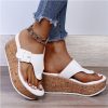 main image0Women Summer Flip Flops Shoes Female Wedge Platform Sandal 2022 Ladies 7 5cm Thick Bottom Casual