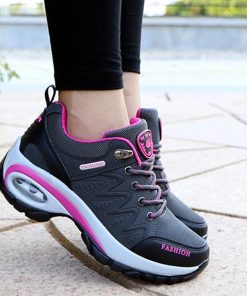 main image0Women casual sneakers 2022 lace up air cushion high quality woman sneaker platform shoes Tenes Feminino