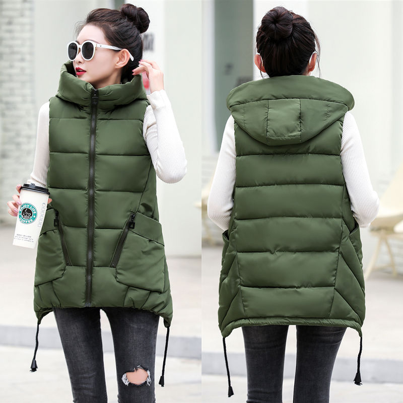 main image12022 Autumn And Winter Women Vest Thick New Student Cotton Coats Size 5XL Lady Clothing Warm
