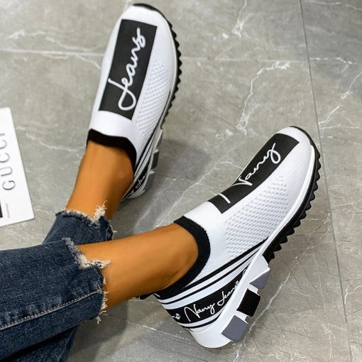 main image12022 Designer Unisex Couples Shoes Slip On Walking Women Sneakers Breathable Sock Women s Shoes Trainers