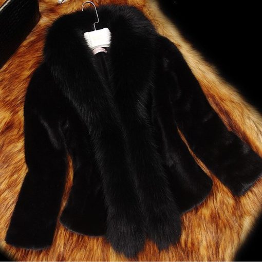main image12022 Winter Women Fur Coats White Black New Thick Warm Faux Fur Jacket Short Outerwear